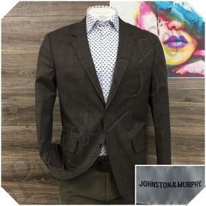 JOHNSTON & MURPHY Mens Blazer Sport Coat Casual Jacket Size M ( 42R ) Brown Suit